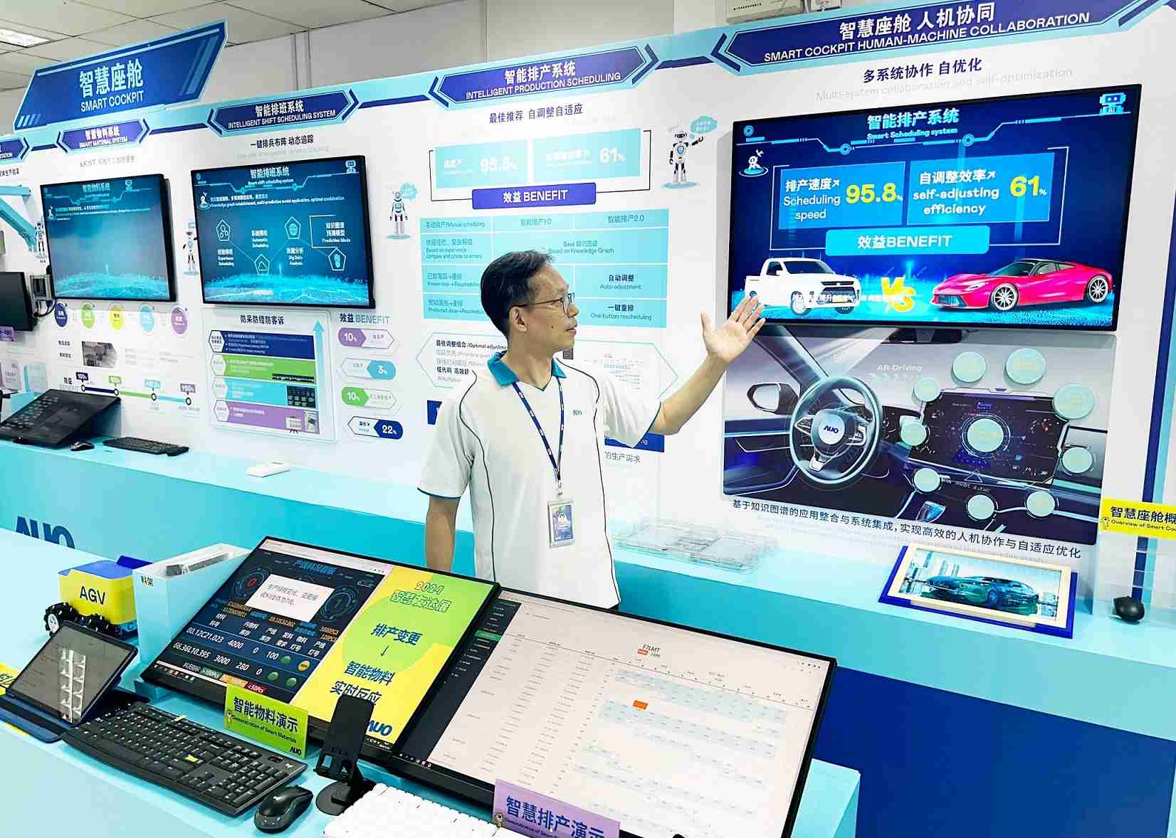 尊龙集团厦门将5G+ABC技术串联生产管理全流程，，，打通研发、、采购、、、、生管、、、制程、、、、设备、、、质量等产品全生命周期制造流程，，完成数字化设计、、智慧供应链、、、智能座舱、、全流程设备管理、、、、数据驱动优化、、、、智慧在线检测、、智慧品管等自适应生产模式升级